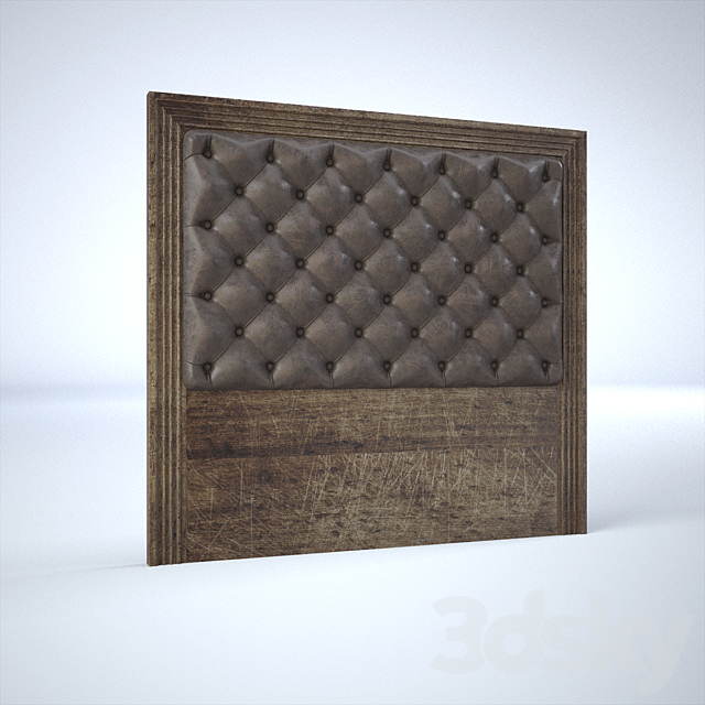 Two Capitonne Headboards 150cm + 90cm 3DSMax File - thumbnail 2