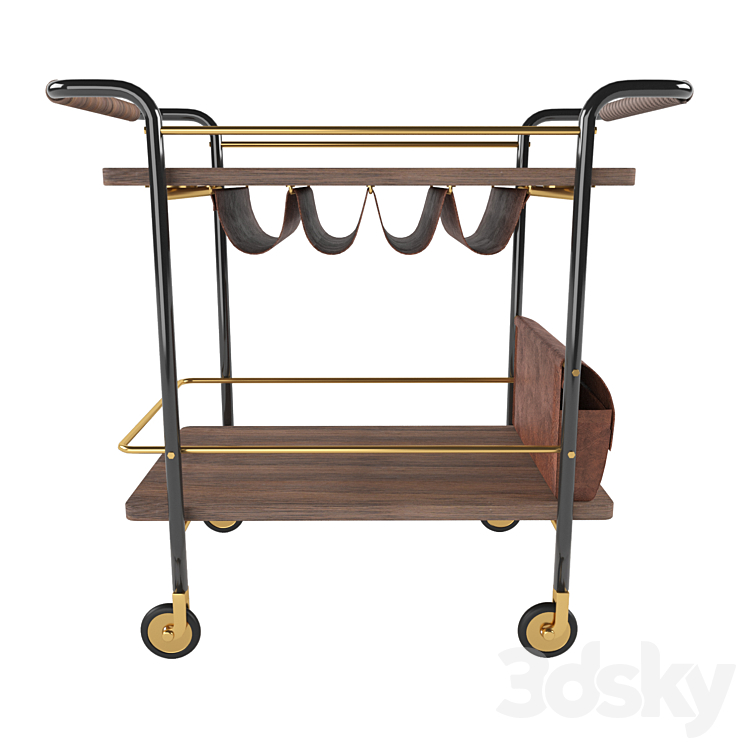 Valet bar cart 3DS Max - thumbnail 2