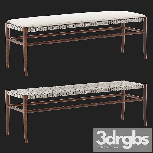 Vintage folding rope bench 2 3dsmax Download - thumbnail 1