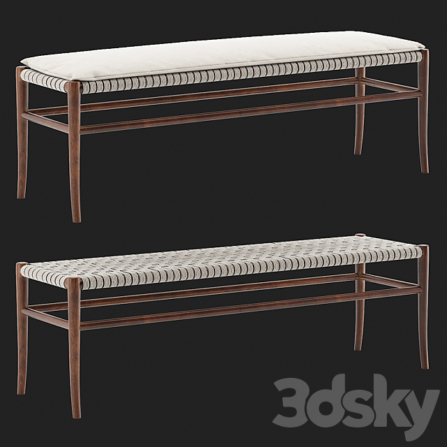 Vintage Folding Rope Bench 3DSMax File - thumbnail 1