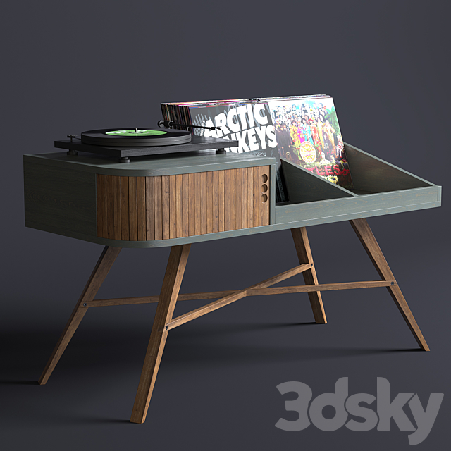 Vinyl table 3DSMax File - thumbnail 1