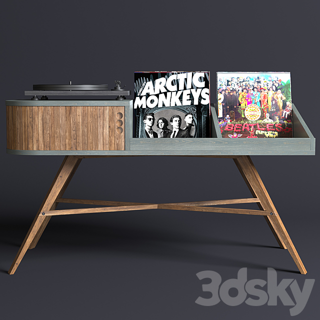 Vinyl table 3DSMax File - thumbnail 2