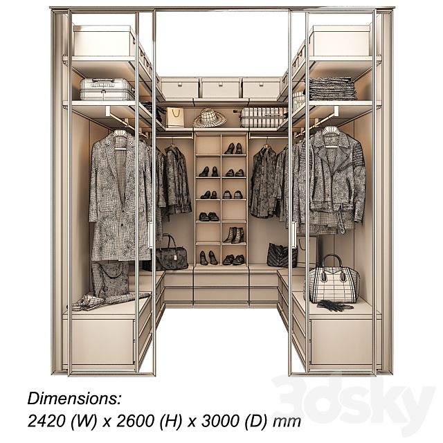 Walk-in Closet 98 part 1 3DSMax File - thumbnail 5