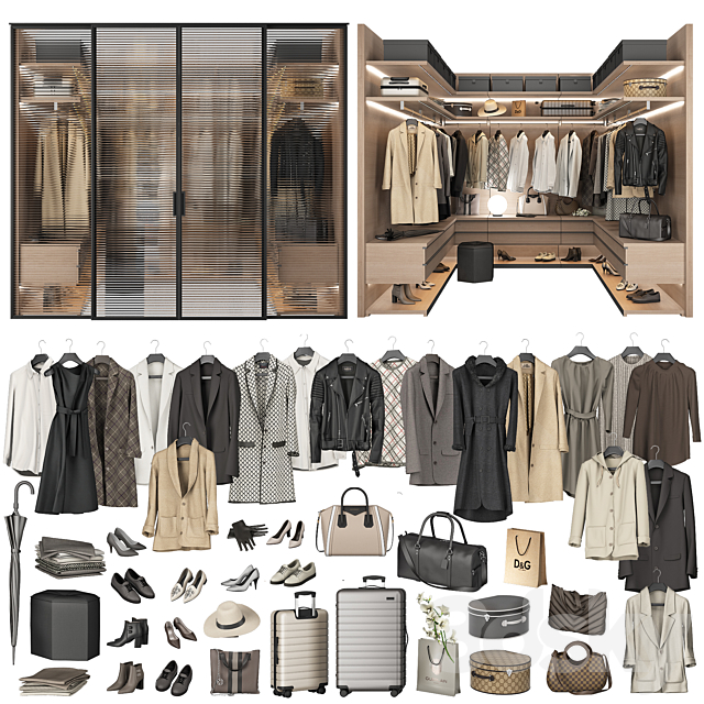 Walk-in Closet 98 part 2 3DSMax File - thumbnail 1