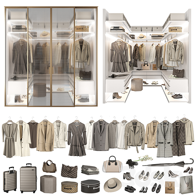 Walk-in Closet 98 part 3 3DSMax File - thumbnail 1