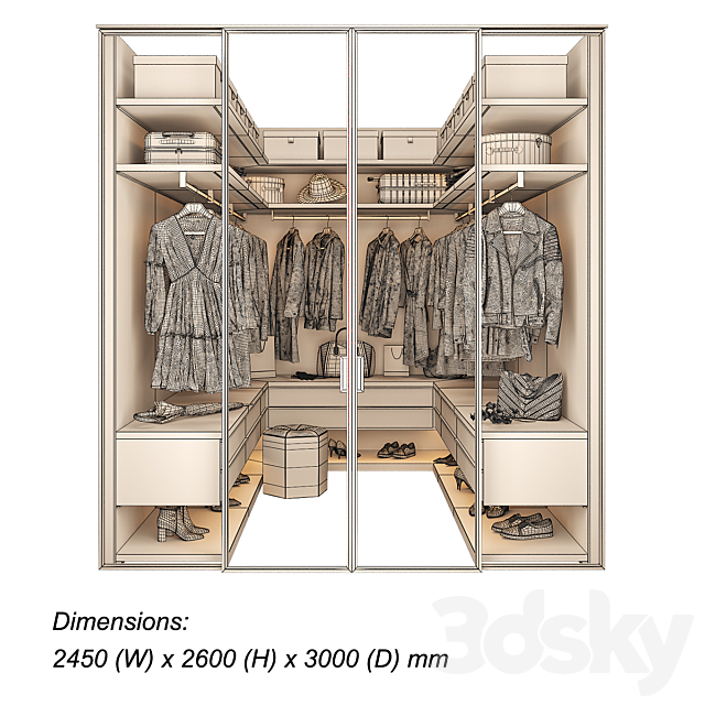 Walk-in Closet 98 part 3 3DSMax File - thumbnail 5