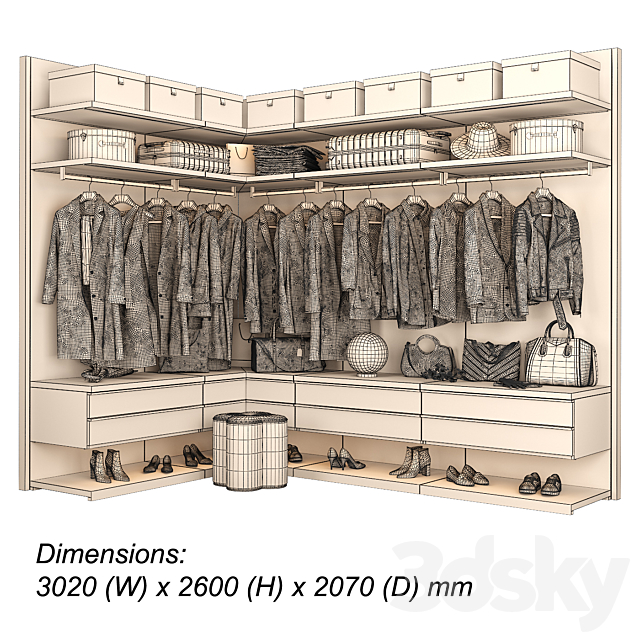 Walk-in Closet 98 part 6 3DS Max Model - thumbnail 5