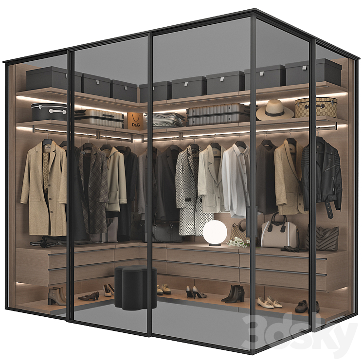 Walk-in Closet 98 part 7 3DS Max Model - thumbnail 2