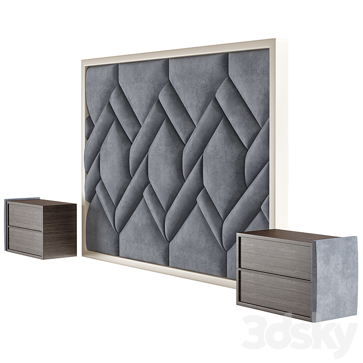 Wall Headboard Collection № 025 3DS Max - thumbnail 1