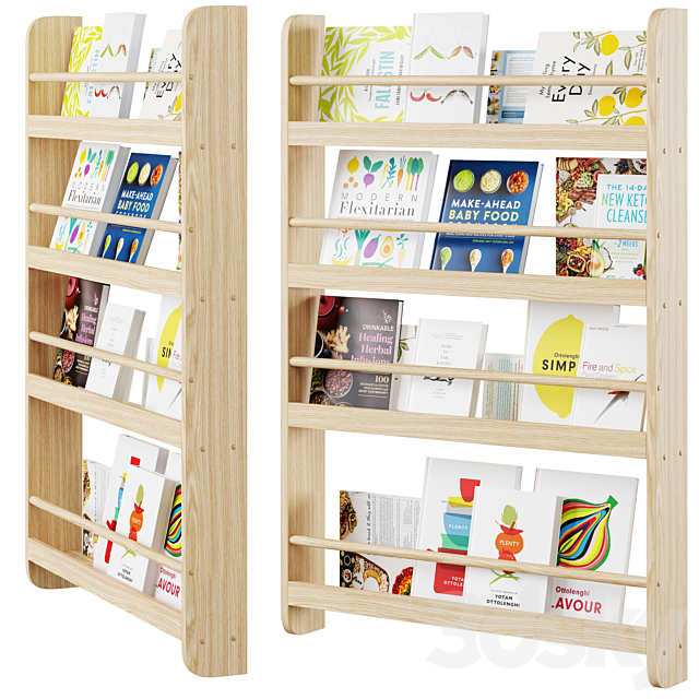 Wall mounted cookbook shelf by Minime 3DSMax File - thumbnail 1