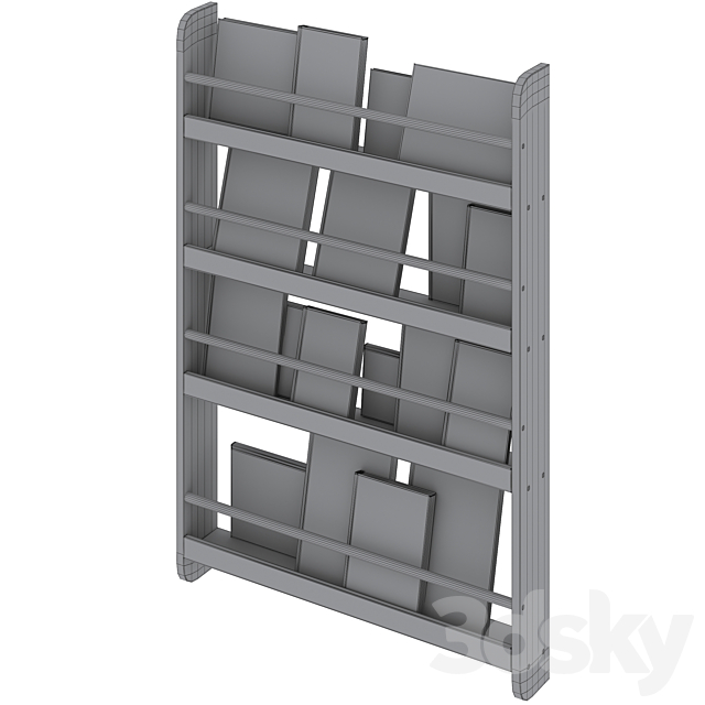 Wall mounted cookbook shelf by Minime 3DSMax File - thumbnail 6