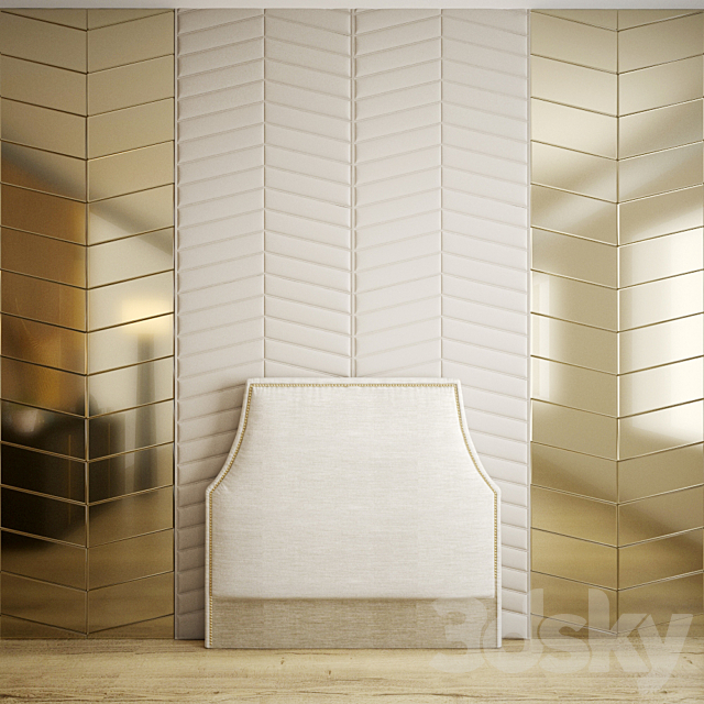 Wall panel. mirror. headboard 3DSMax File - thumbnail 1