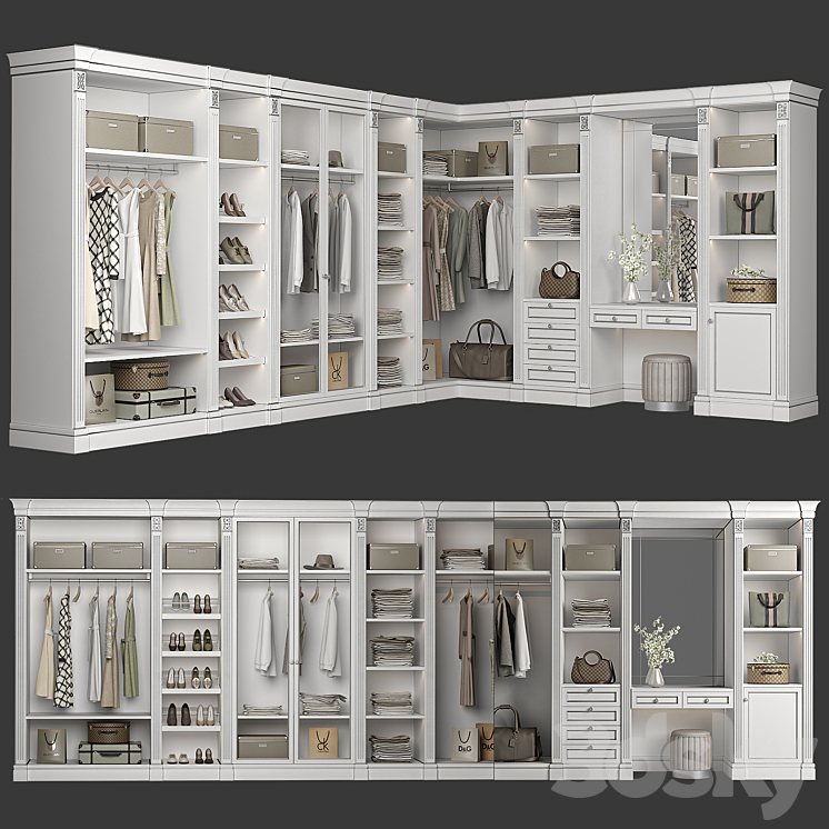 Wardrobe 91 3DS Max Model - thumbnail 1