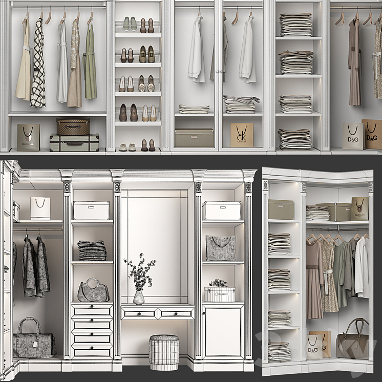 Wardrobe 91 3DS Max Model - thumbnail 2