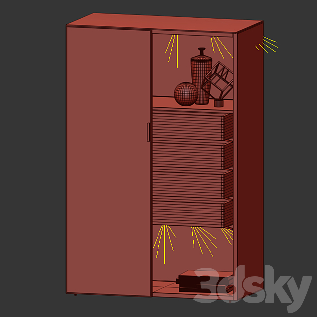 Wardrobe Alambra Rimadesio N2 3DS Max Model - thumbnail 3