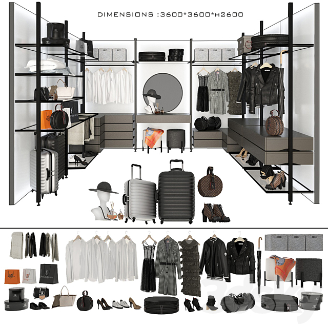 Wardrobe Raumplus Uno_4 3DSMax File - thumbnail 1