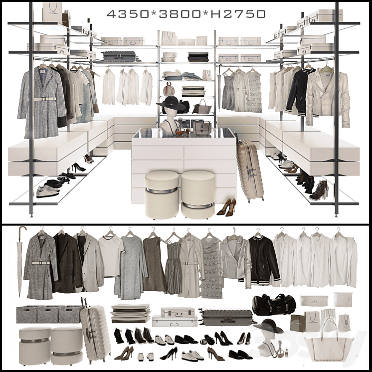 Wardrobe Raumplus Uno_5 3DS Max Model - thumbnail 1