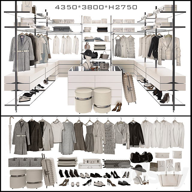 Wardrobe Raumplus Uno_5 3DSMax File - thumbnail 1