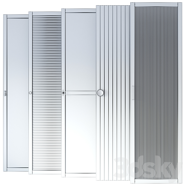 Waredrobe doors collection 3DSMax File - thumbnail 3