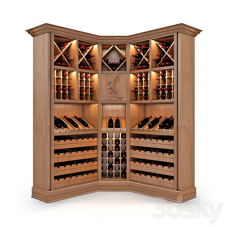 Wine rack Store Wine CORNER 233 3DS Max - thumbnail 1