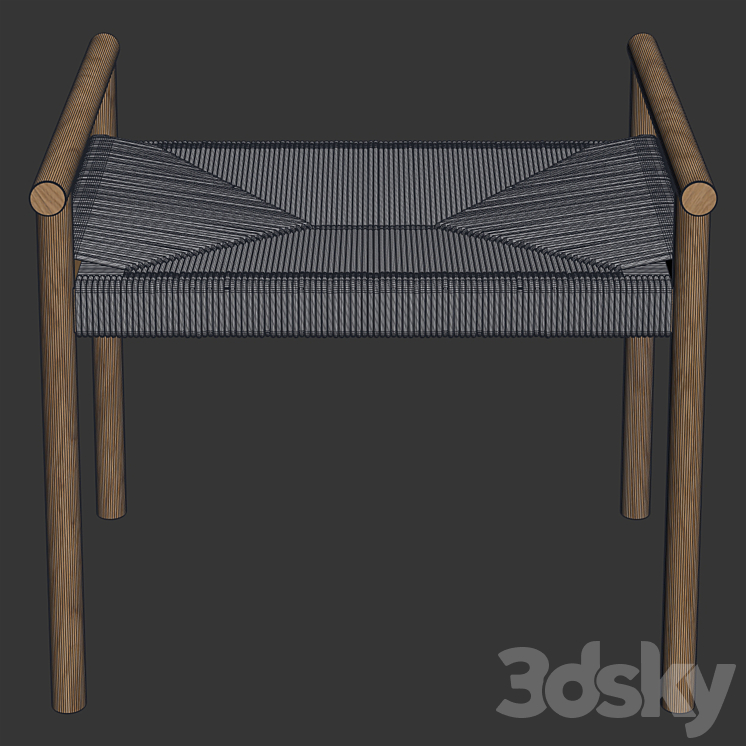 Zara Home – The braided bench – Small 3DS Max - thumbnail 2