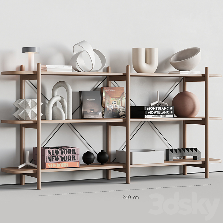 086 BROSA Dominic Wide Bookshelf 00 3DS Max Model - thumbnail 1