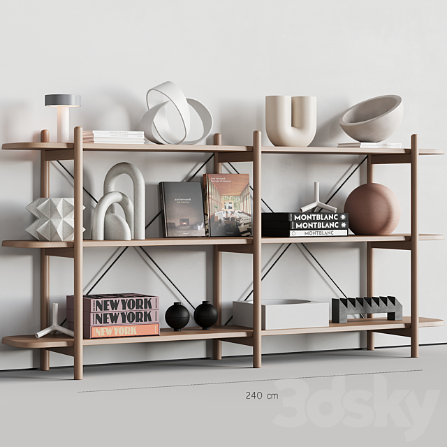 086 BROSA Dominic Wide Bookshelf 00 3DSMax File - thumbnail 1