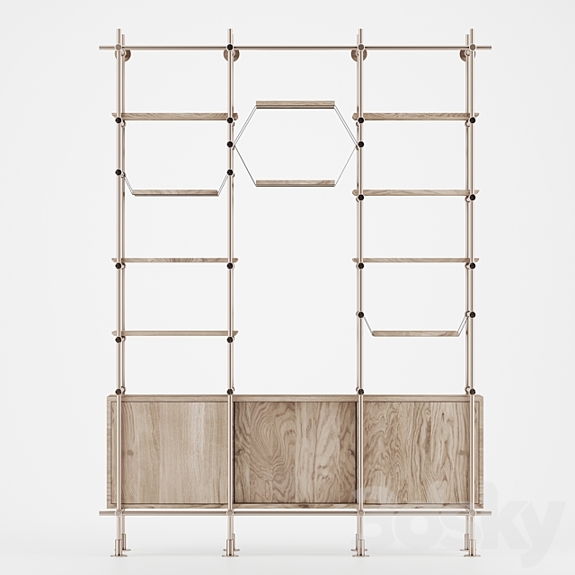 Amu Concept Rack bookshelf Rack 1 3DSMax File - thumbnail 1