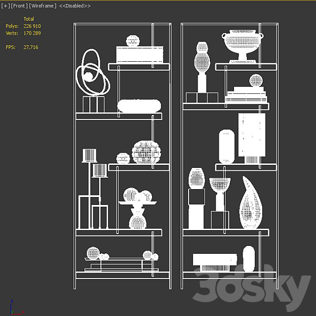 Arteriors and Global Views decor set 3DSMax File - thumbnail 4