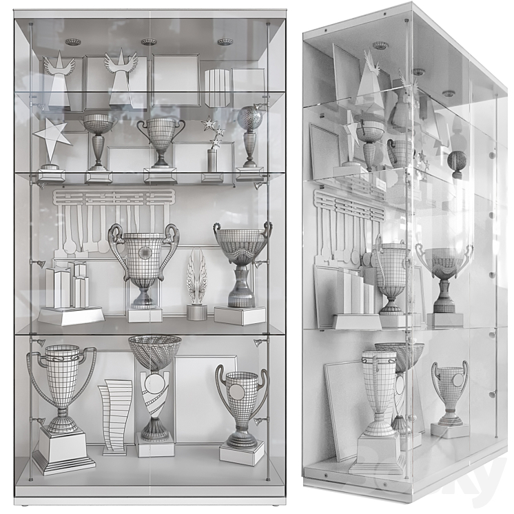 Award cabinet 3DS Max - thumbnail 2