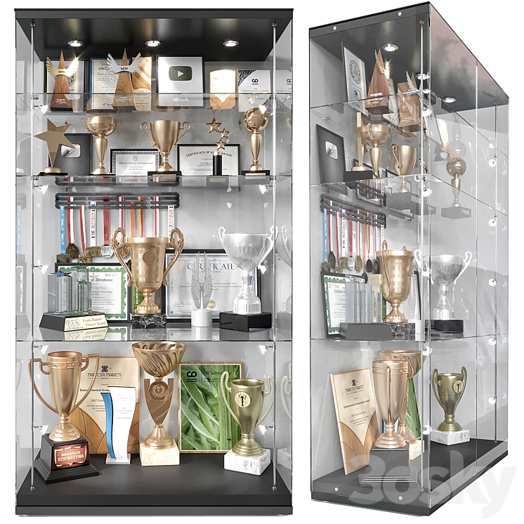 Award cabinet 3DS Max - thumbnail 1