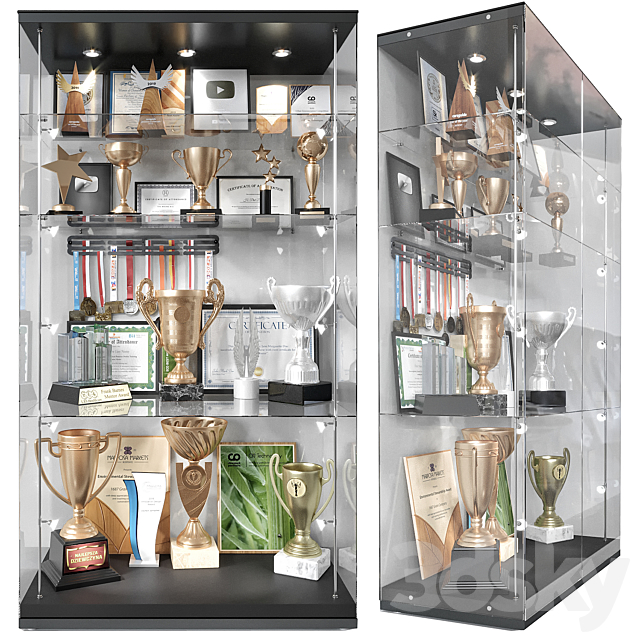 Award cabinet 3DSMax File - thumbnail 1