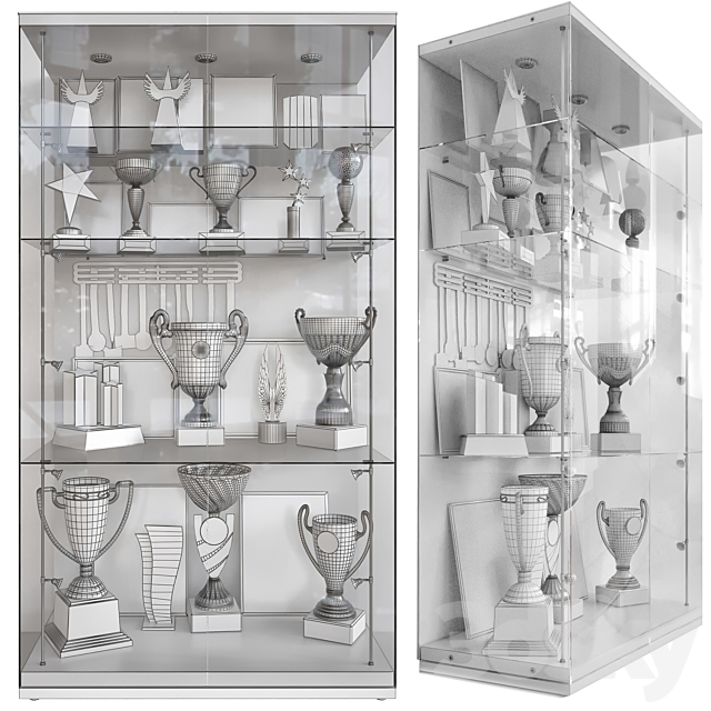 Award cabinet 3DSMax File - thumbnail 2