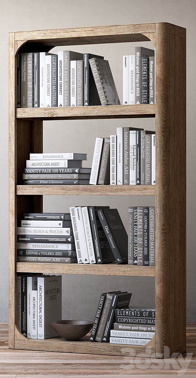 Book collection 3DS Max Model - thumbnail 2