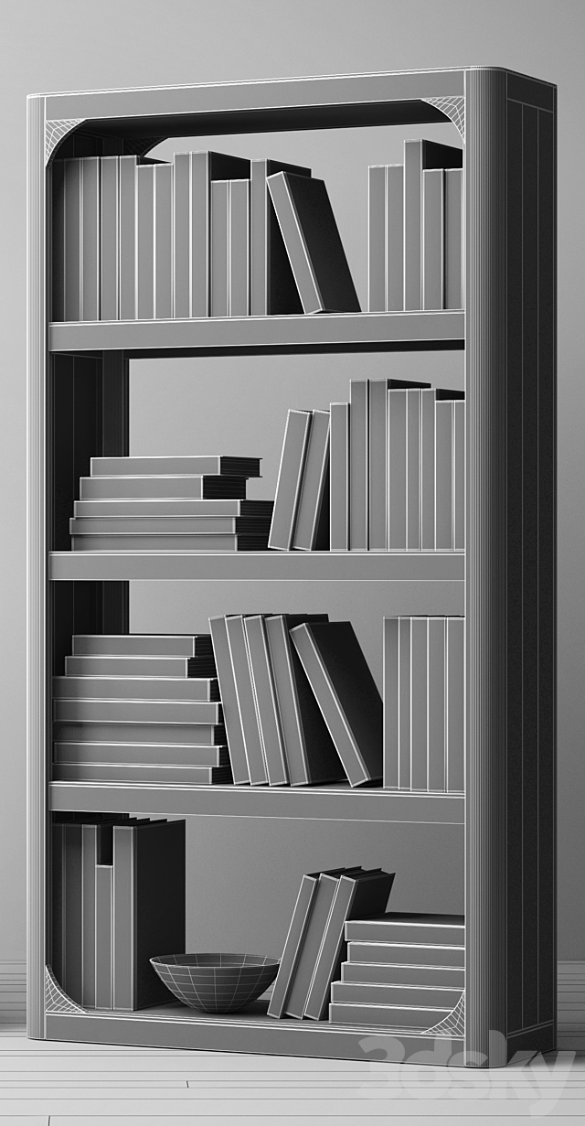 Book collection 3DS Max Model - thumbnail 3