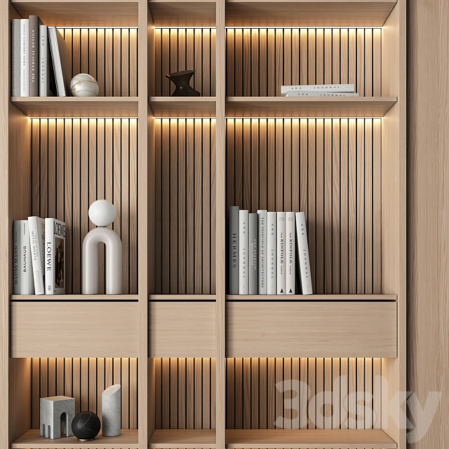 Bookcase 029 3ds Max - thumbnail 3