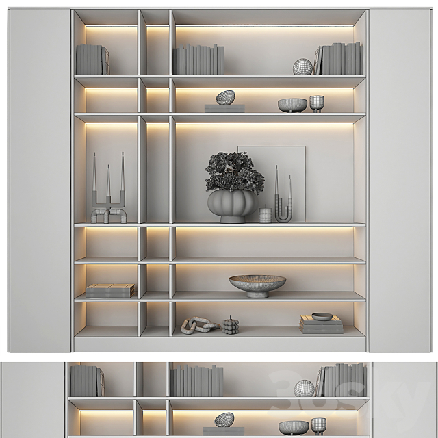 Bookcase 07 3ds Max - thumbnail 3