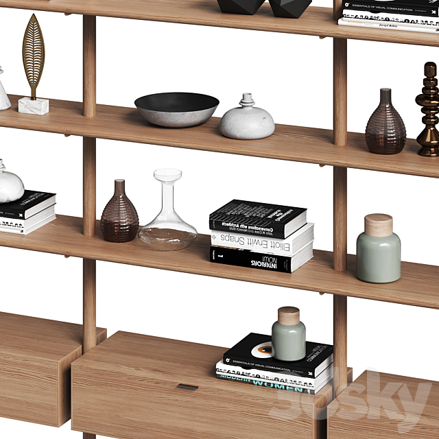 Bookcase 1 by SIORI 3DSMax File - thumbnail 2