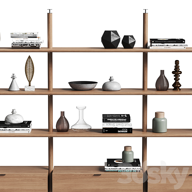 Bookcase 1 by SIORI 3DSMax File - thumbnail 3