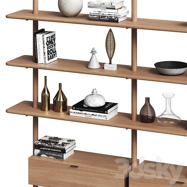 Bookcase 1 by SIORI 3DSMax File - thumbnail 4