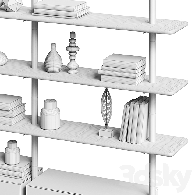 Bookcase 1 by SIORI 3DSMax File - thumbnail 6