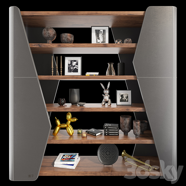 Bookcase Finesse Riva 1920 3DS Max - thumbnail 1