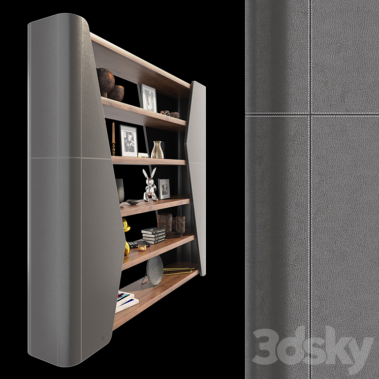 Bookcase Finesse Riva 1920 3DS Max - thumbnail 2