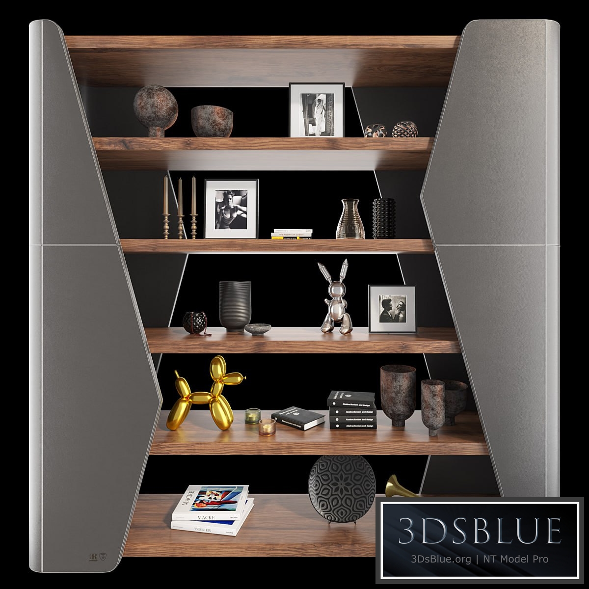 Bookcase Finesse Riva 1920 3DS Max - thumbnail 3