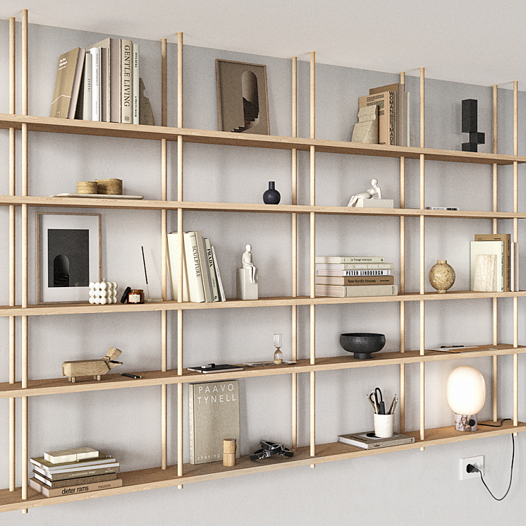 Bookcase FOGIA 3DS Max Model - thumbnail 2