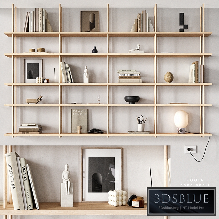 Bookcase FOGIA 3DS Max - thumbnail 3