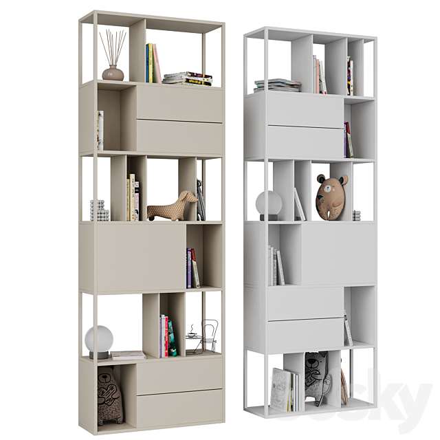 Bookcase for children’s room 3ds Max - thumbnail 2