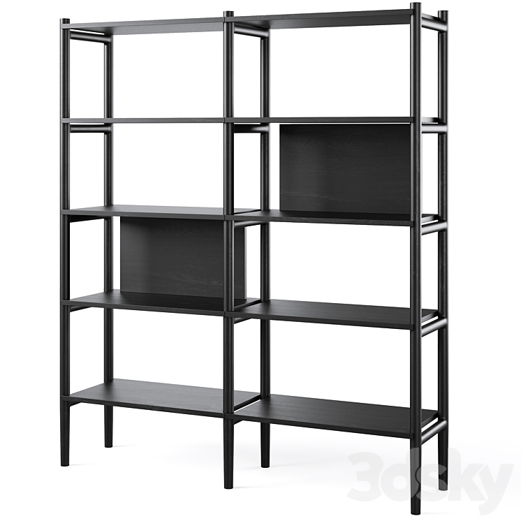 Bookcase HOLTON by Rowico Home 3DS Max - thumbnail 2