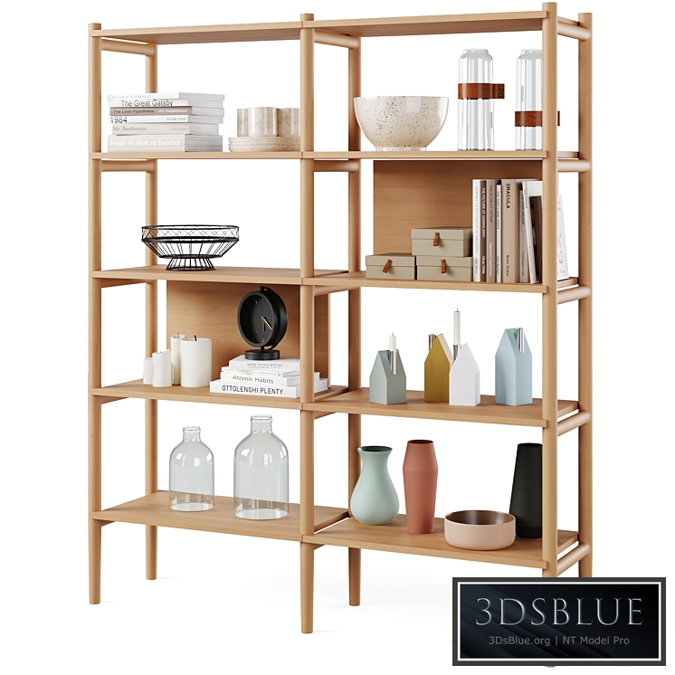 Bookcase HOLTON by Rowico Home 3DS Max - thumbnail 3