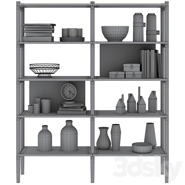 Bookcase HOLTON by Rowico Home 3DSMax File - thumbnail 6